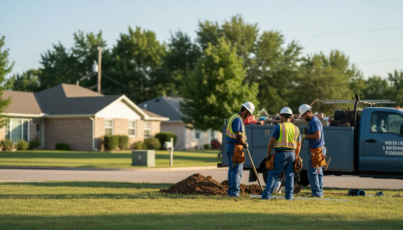 Residential water line and bathroom plumbing service in York, NE